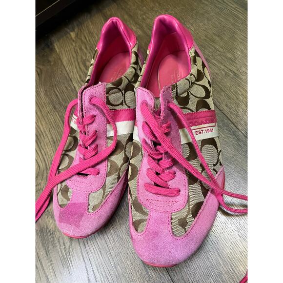 Coach Patterned Sneakers Size 9.5 - Picture 6 of 6